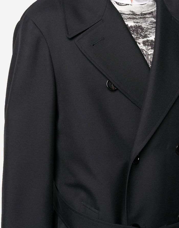Dolce & Gabbana o1y0125 Double-Breasted Pea Coat in Black Size US L / EU 52-54 / 3 - 5 Thumbnail