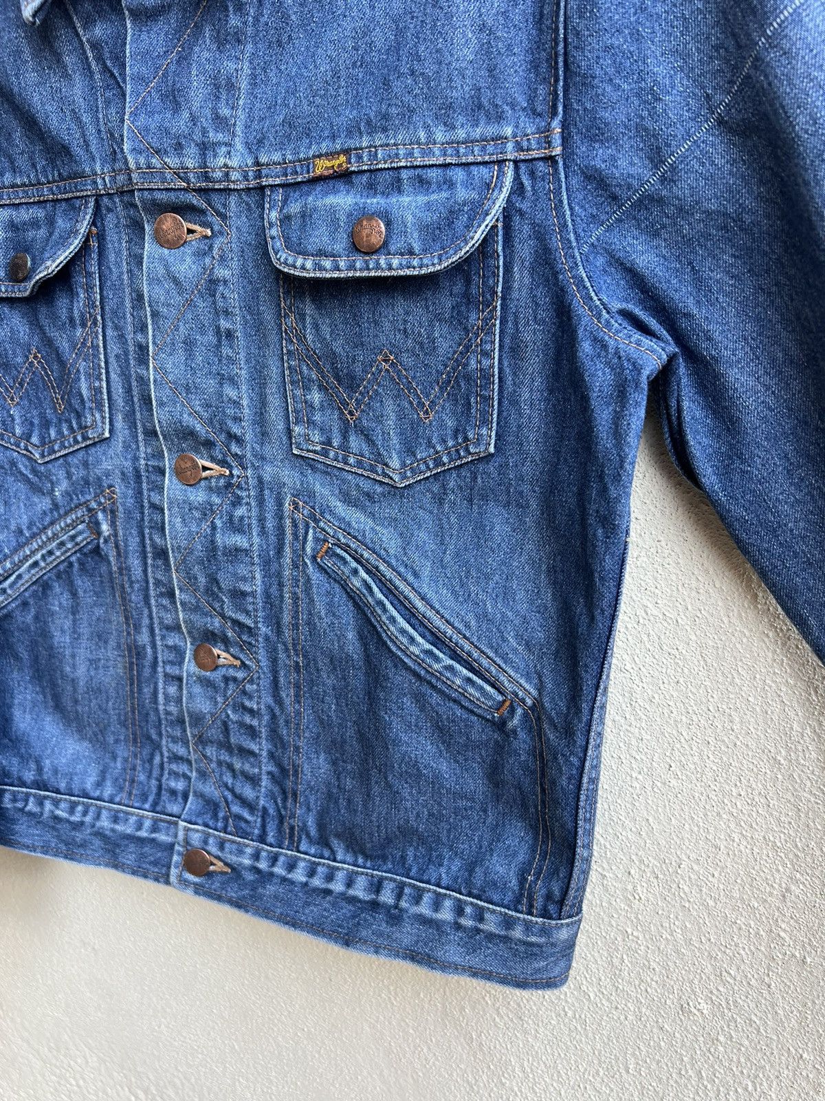 Vintage Vintage 90s Wrangler 4 Pocket Denim Jacket Size US M / EU 48-50 / 2 - 8 Thumbnail