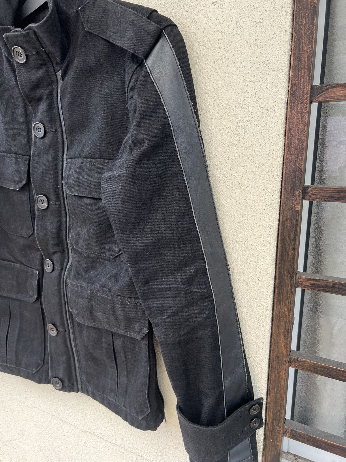 junhashimoto Jun Hashimoto Macknight Hybrid Black Denim Jacket Size US M / EU 48-50 / 2 - 10 Thumbnail