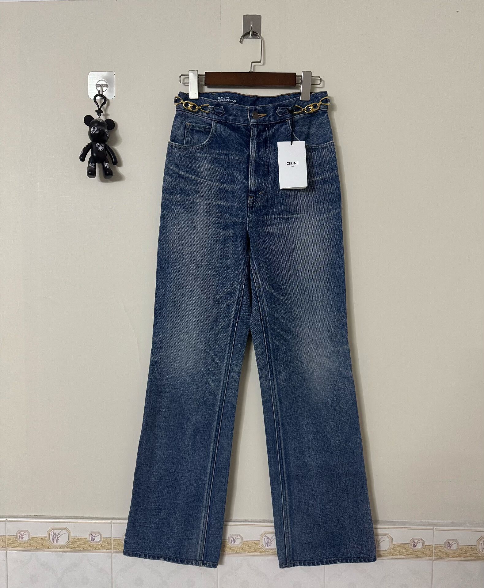 Celine celine chain detail denim pants Size 27" / US 4 / IT 40 - 1 Thumbnail