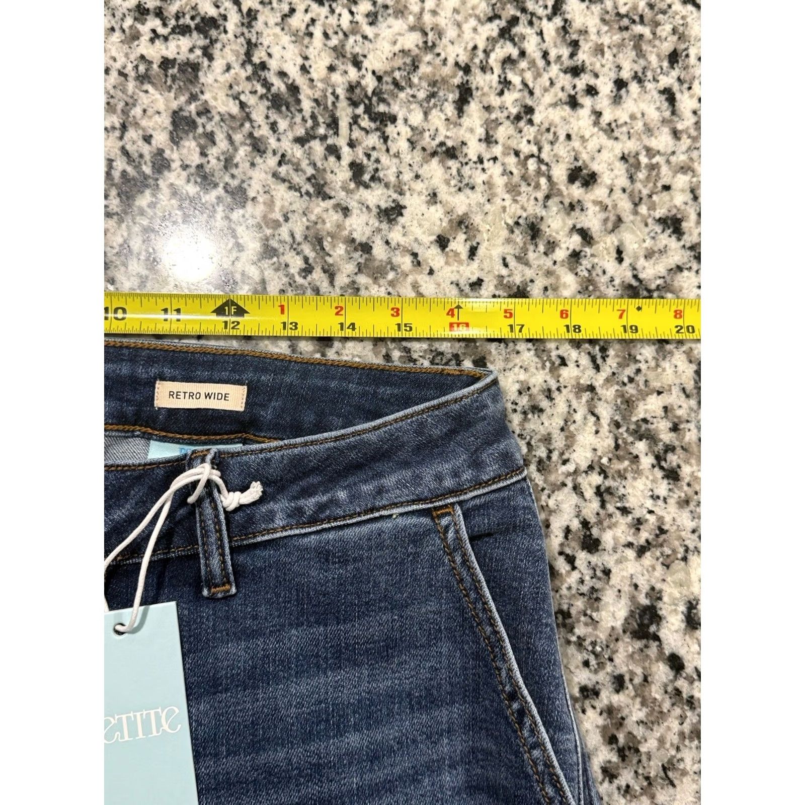 Vintage Judy Blue Retro Wide Leg Crop Jeans 14W Petite High Waist Boho Casual Size 24" / US 00 / IT 34 - 3 Thumbnail