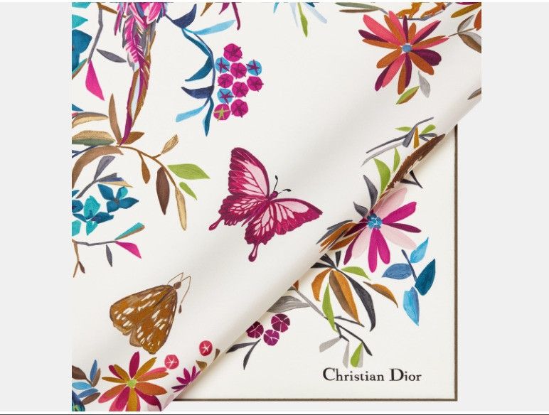 Dior o1w1db10425 41FAN090 Size: OS / Square Scarf in Multicolor Size ONE SIZE - 4 Thumbnail