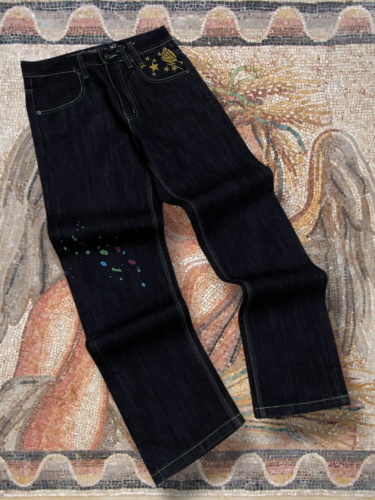 Beauty Beast Vintage Og Japan Designer Streetweae Double D Splash Denim Size US 28 / EU 44 - 2 Thumbnail
