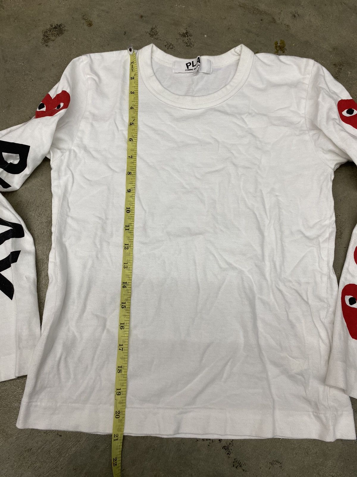 CDG by Comme des Garcons × Comme des Garcons PLAY × Designer Cdg play longsleeve white Size XS / US 0-2 / IT 36-38 - 8 Thumbnail