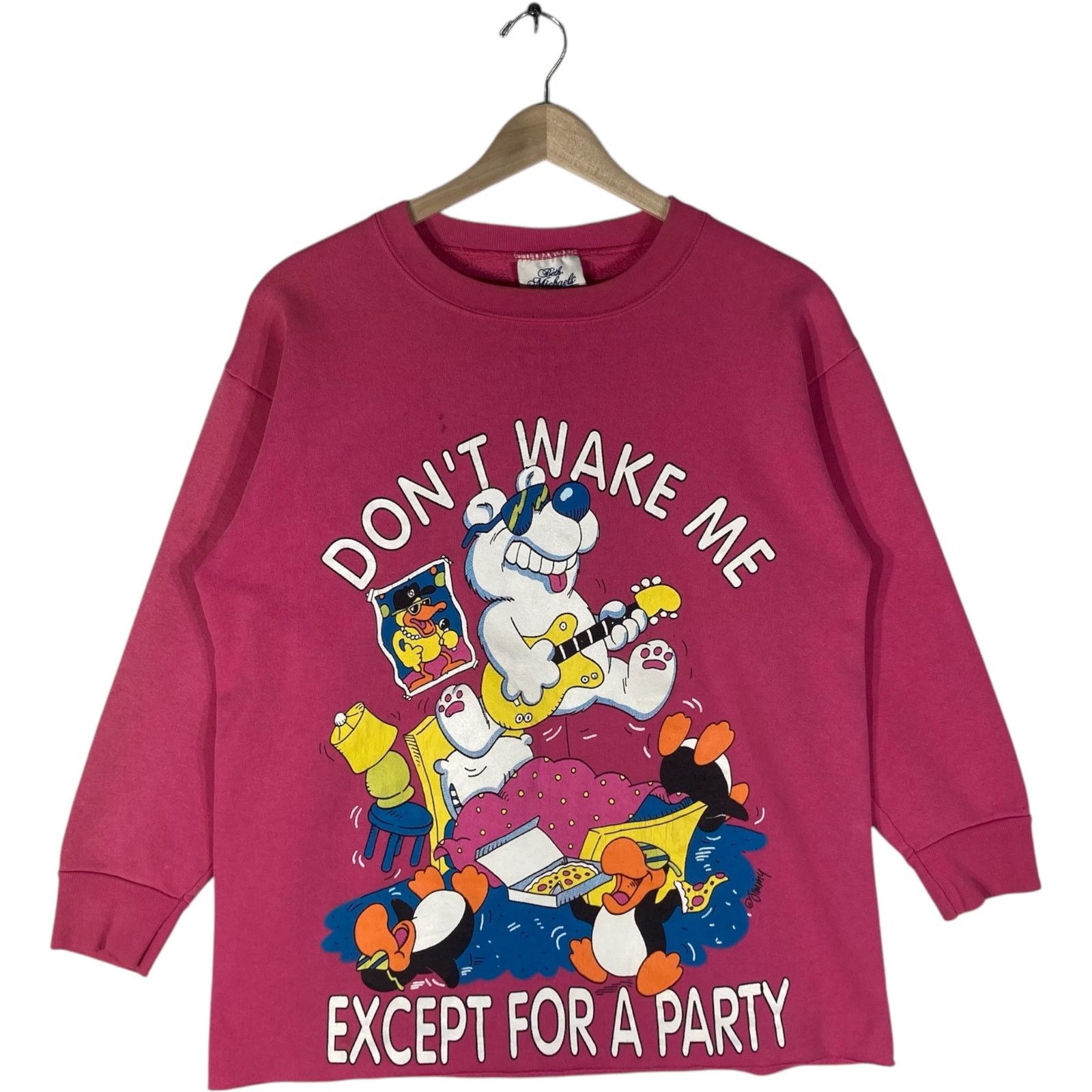 Vintage Vintage "Dont Wake Me Except For A Party" Animal Crewneck M Size US M / EU 48-50 / 2 - 1 Thumbnail