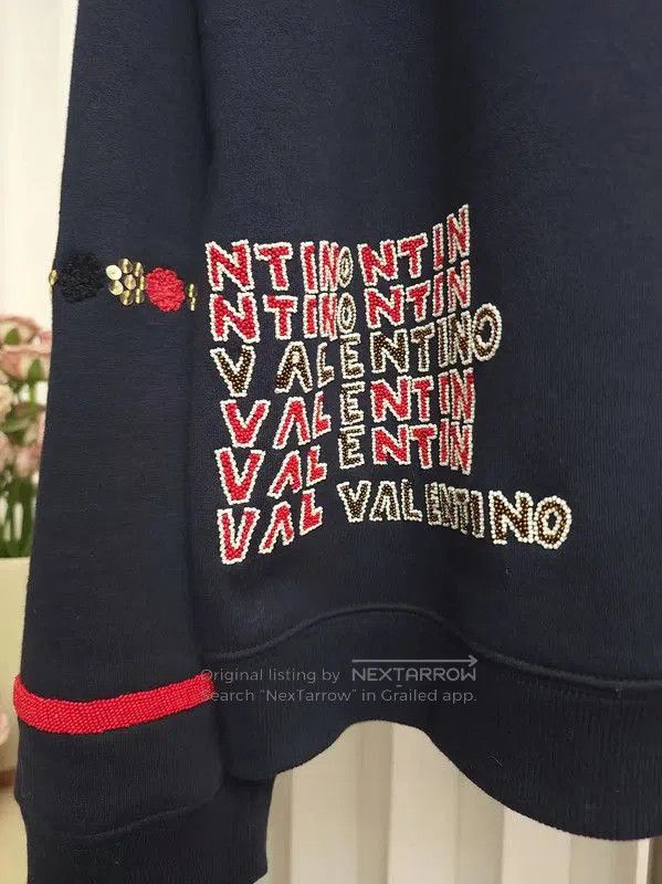 Valentino Valentino Cotton Embroidered Long Sleeve Top . Size L / US 10 / IT 46 - 4 Thumbnail