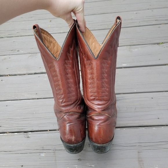 Mason's Vintage 60s Mason Shoes Brown Leather Western Cowboy Motorcy Size US 11 / EU 44 - 5 Thumbnail