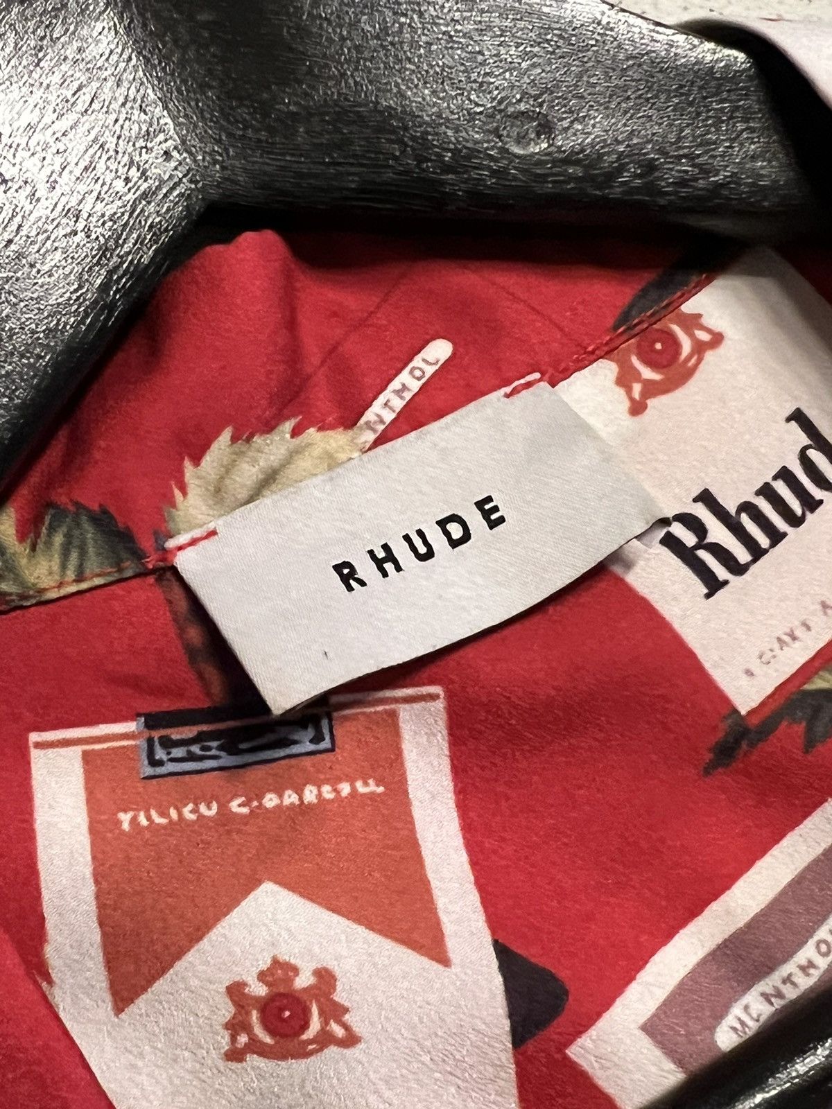 Rhude RARE OG szL Red Marlboro Cigarettes Palm Hawaiian Shirt Size US L / EU 52-54 / 3 - 6 Thumbnail