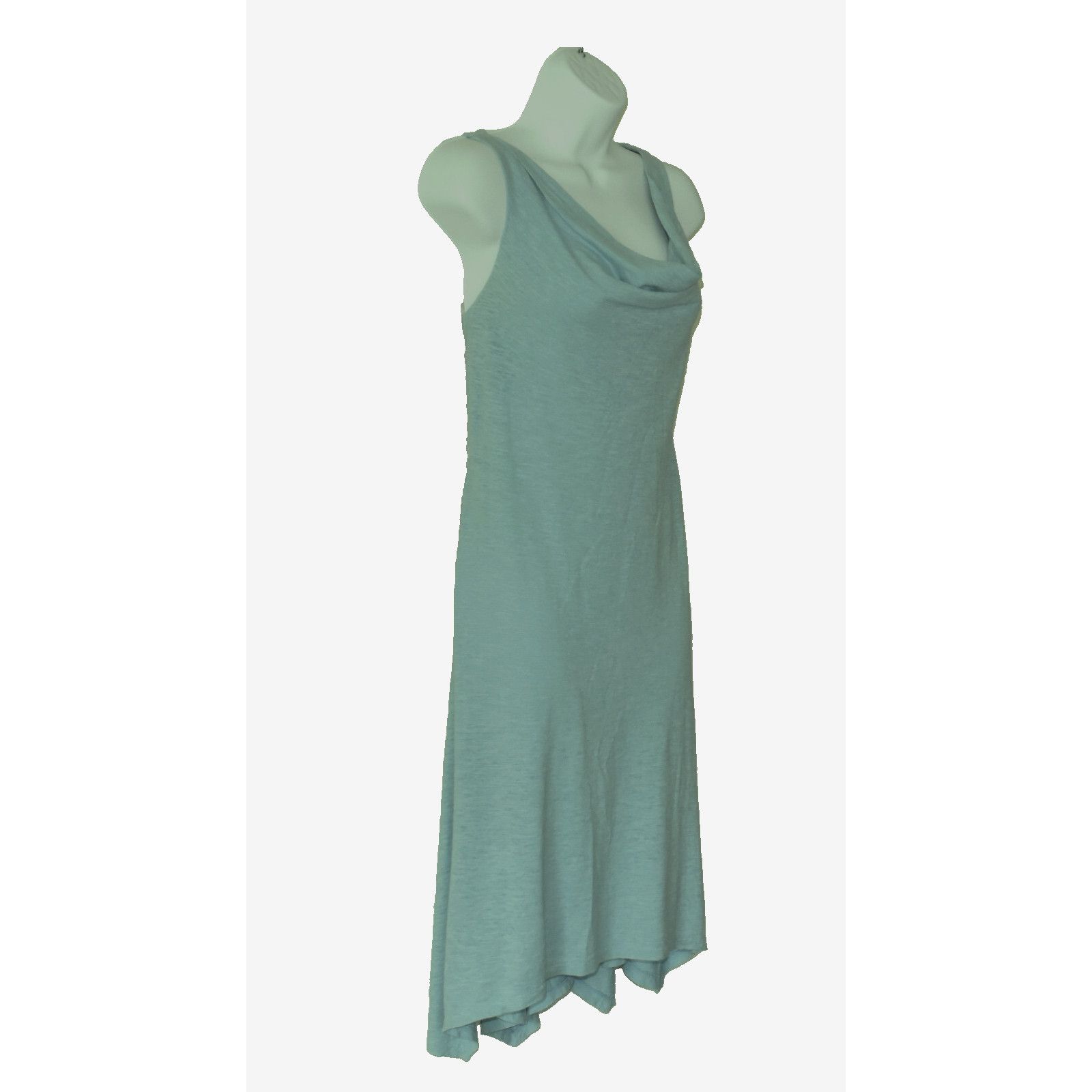 Eileen Fisher EILEEN FISHER Hemp Organic Cotton Cowl Neck Petite Dress PM Size M / US 6-8 / IT 42-44 - 2 Thumbnail