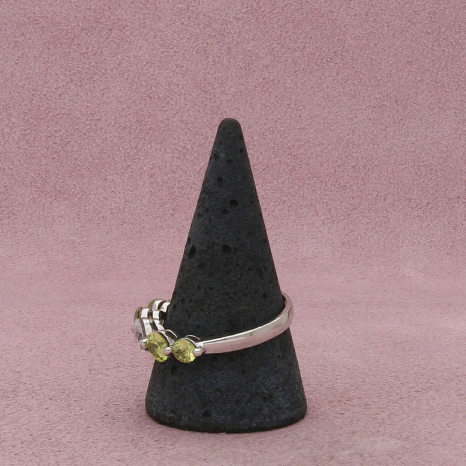 Sterling Silver sterling silver round-cut yellow & clear cz ring size 11.5 Size ONE SIZE - 4 Thumbnail