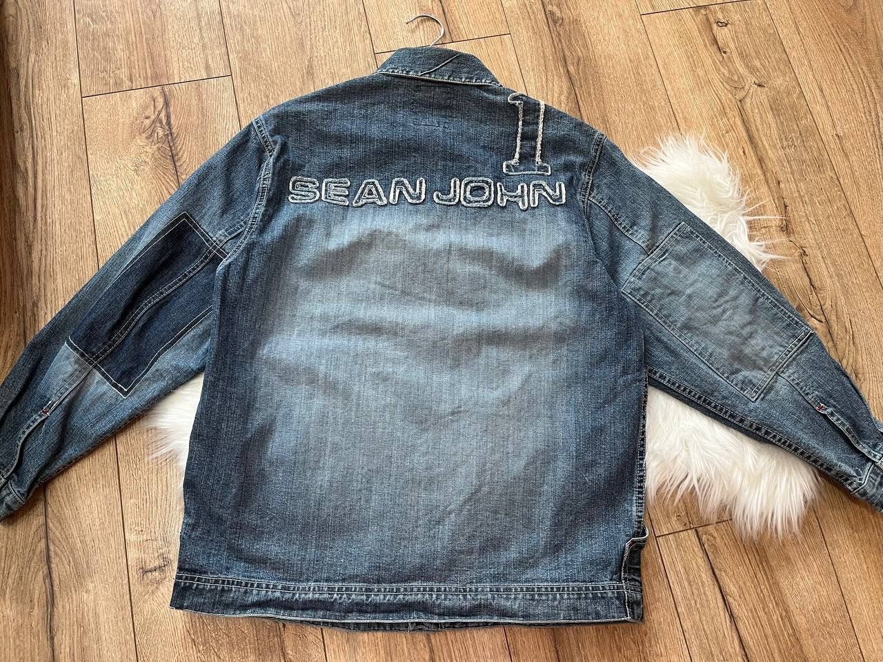 Sean John SEAN JOHN Vintage Distressed Logo Denim Jacket Size US S / EU 44-46 / 1 - 1 Thumbnail