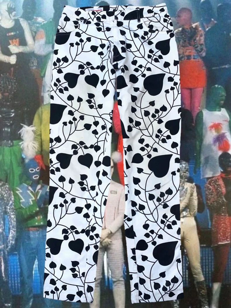 Walter Van Beirendonck Walter Van Beirendonck Heart Vine Print Pants - dmc Size US 34 / EU 50 - 1 Thumbnail