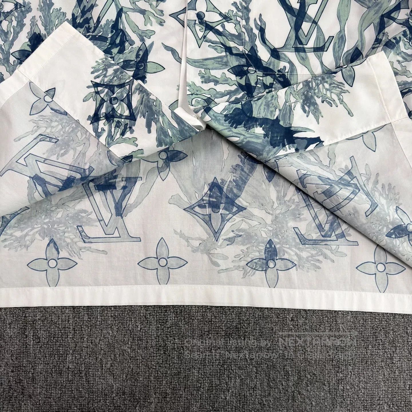 Louis Vuitton LV Seagrass Print Short-Sleeve Shirt. Size US M / EU 48-50 / 2 - 7 Thumbnail