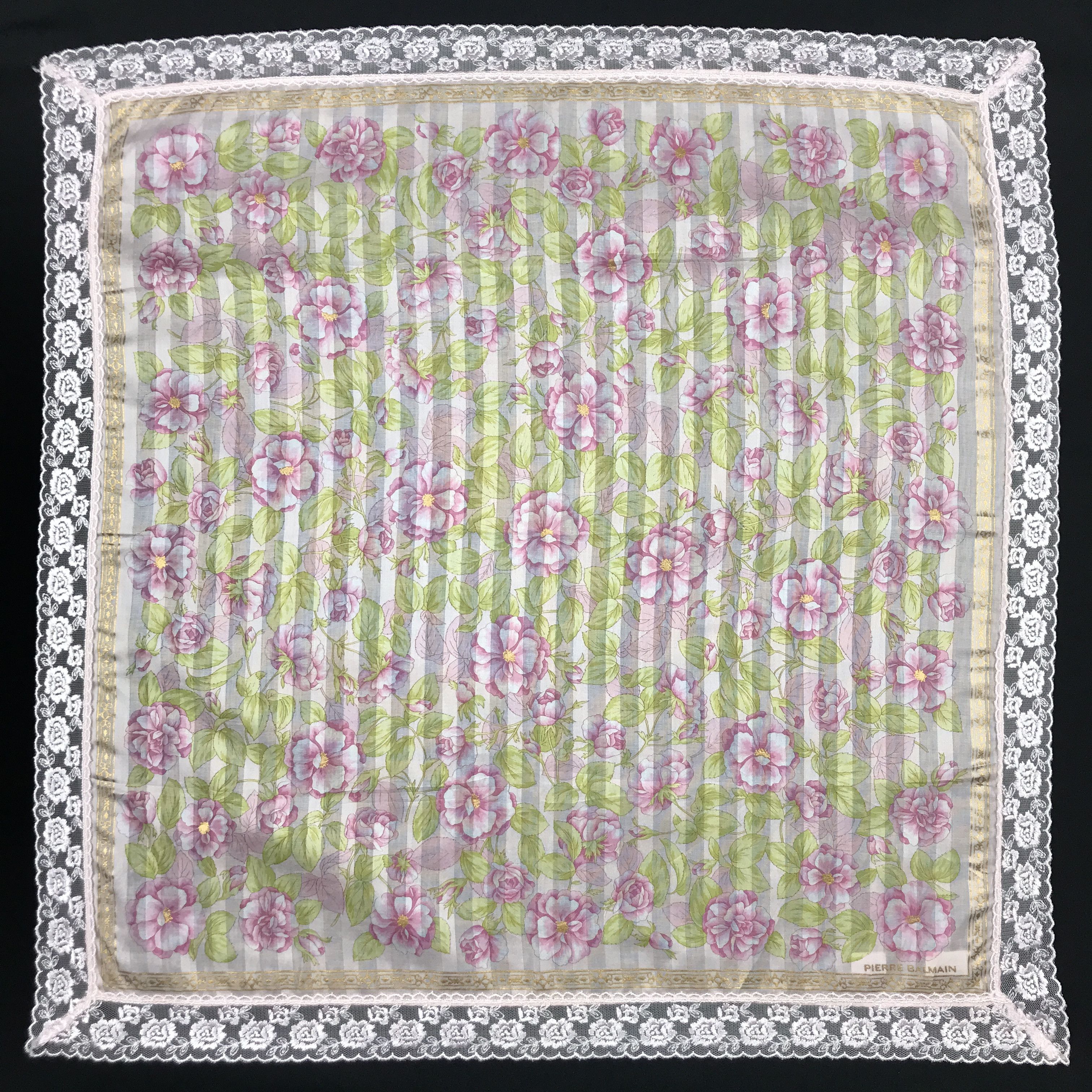 Designer × Pierre Balmain × Vintage Pierre Balmain Embroidery Bandana Neckerchief Handkerchief Size ONE SIZE - 1 Thumbnail