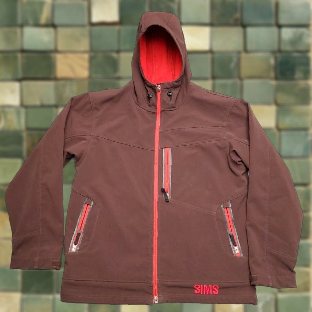 Vintage Simms Jacket Mens M Brown Softshell Fleece Lined Western Outdoors Fishing READ Size US M / EU 48-50 / 2 - 1 Thumbnail