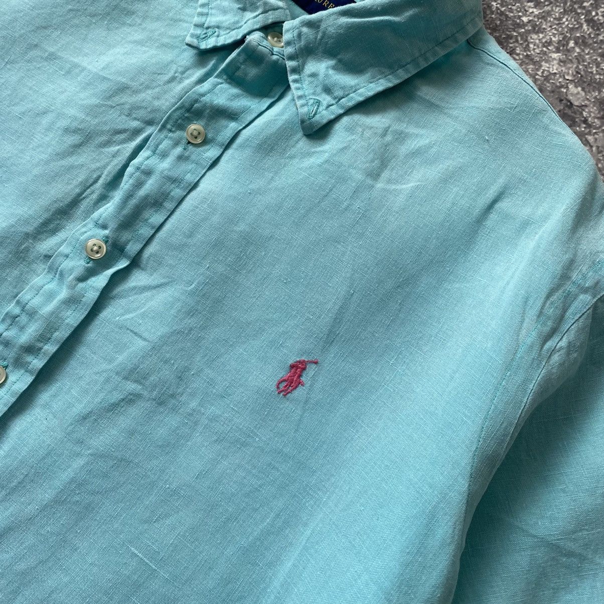Polo Ralph Lauren × Vintage Vintage Polo Ralph Lauren Small Logo Linen Shirt Size US XL / EU 56 / 4 - 3 Thumbnail