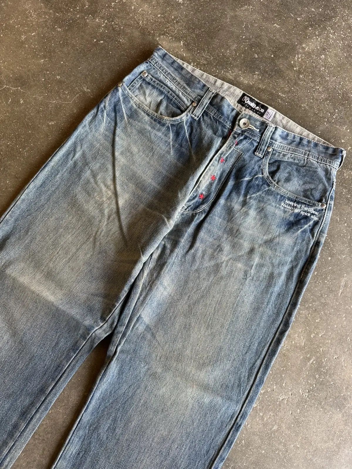 W32 L31 🔥 VINTAGE REAL BVOICE JEANS HIDDEN RIVET DENIM PANTS