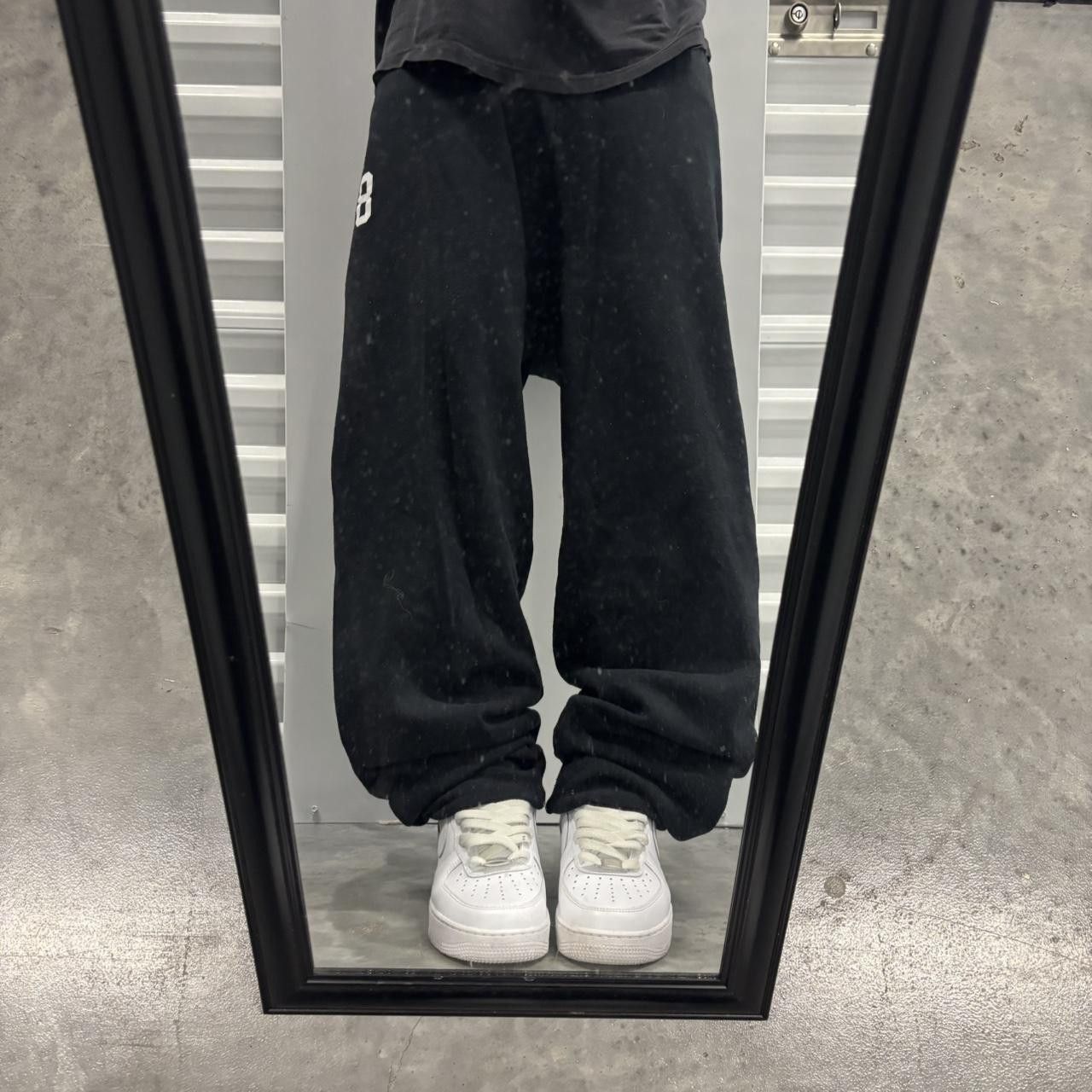 Japanese Brand × Vintage Crazy Vintage Y2K/2000s Black Essential Sweatpants! Size US 30 / EU 46 - 1 Thumbnail