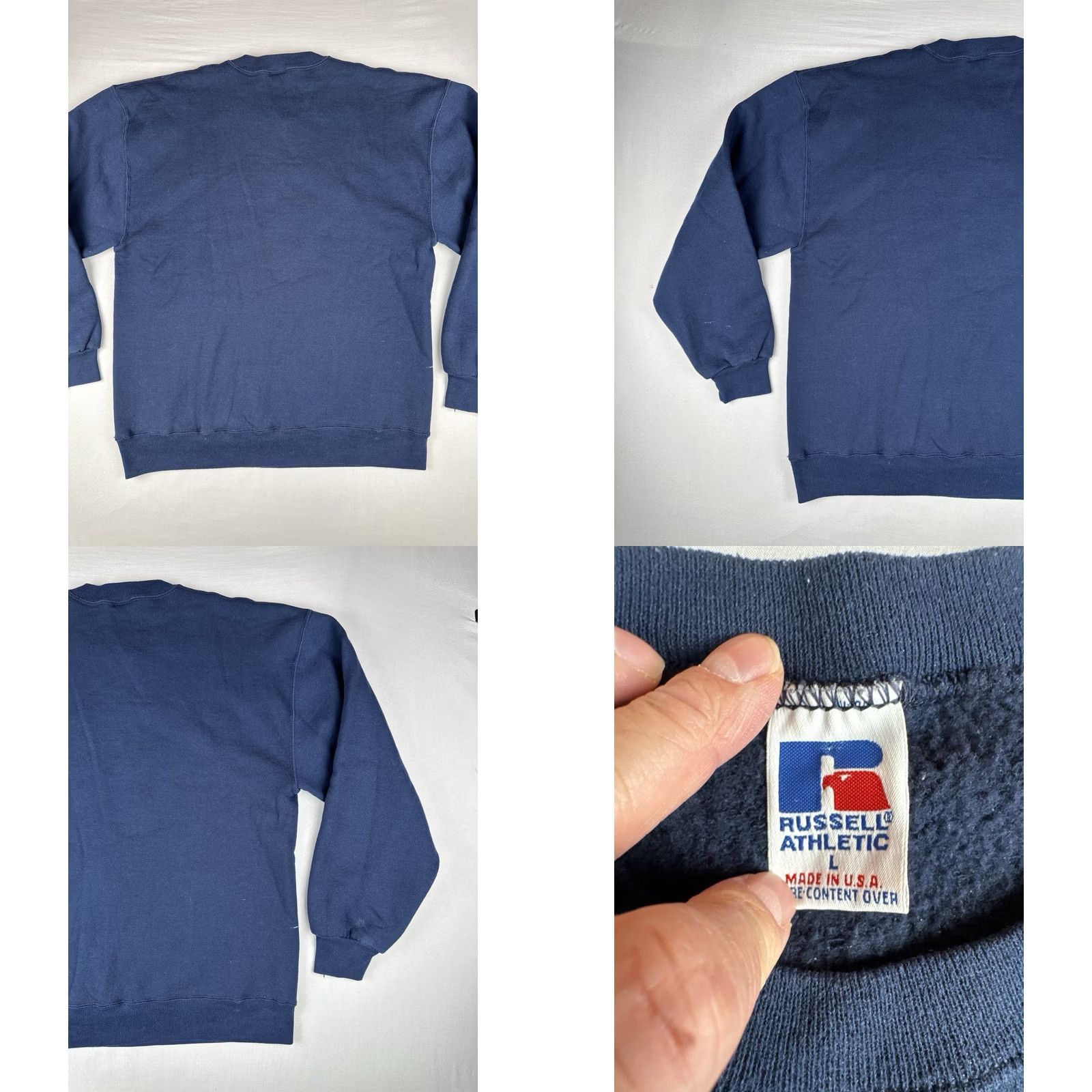 Russell Athletic VINTAGE Russell Athletic Golf Sweatshirt USA Made Crewneck L Men Blue 90s North Logo Size US L / EU 52-54 / 3 - 8 Thumbnail