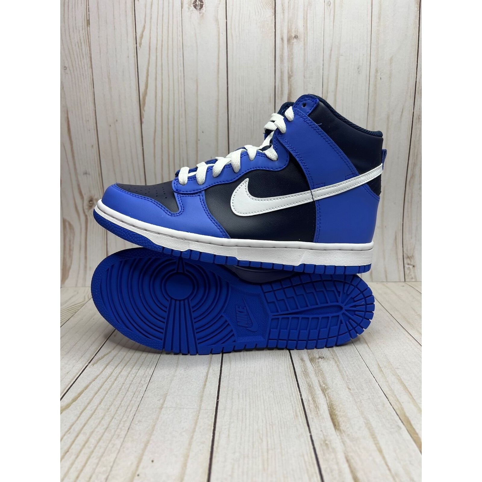 Nike Nike Dunk High Obsidian GS Size 7Y Blue White DB2179 400 Grailed