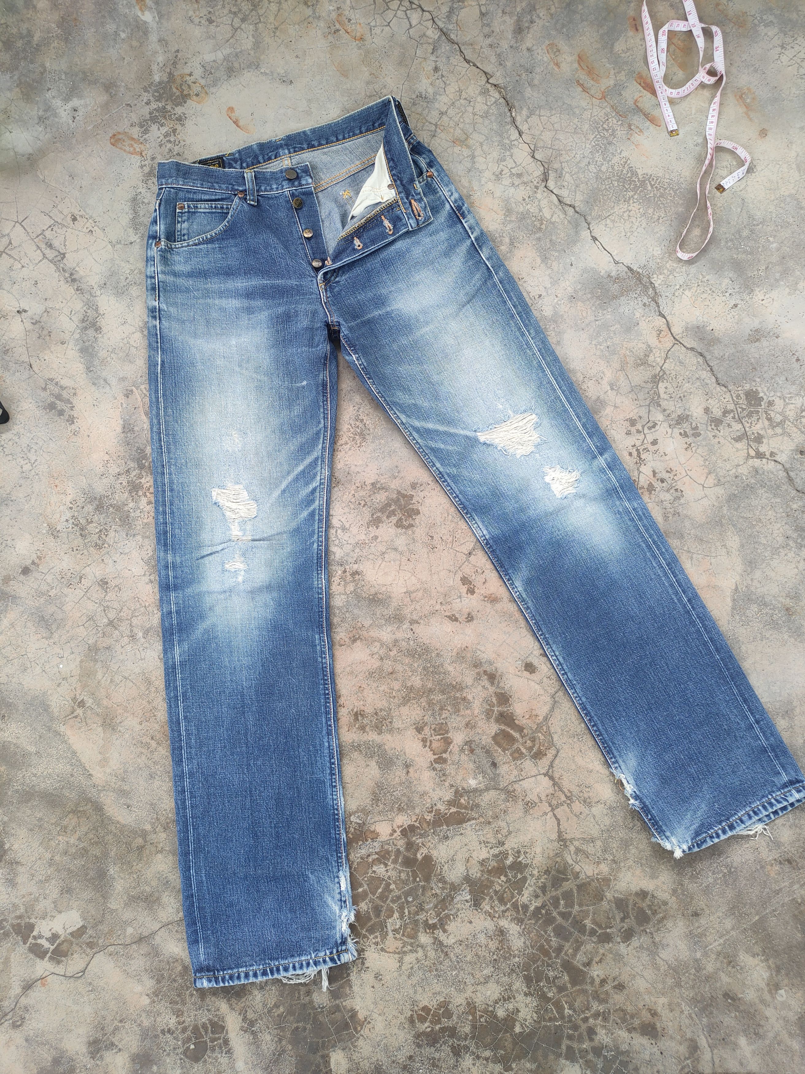 Lee W30×33 VINTAGE LEE FADED DISTRESSED JEAN DENIM PANTS Size US 30 / EU 46 - 2 Thumbnail