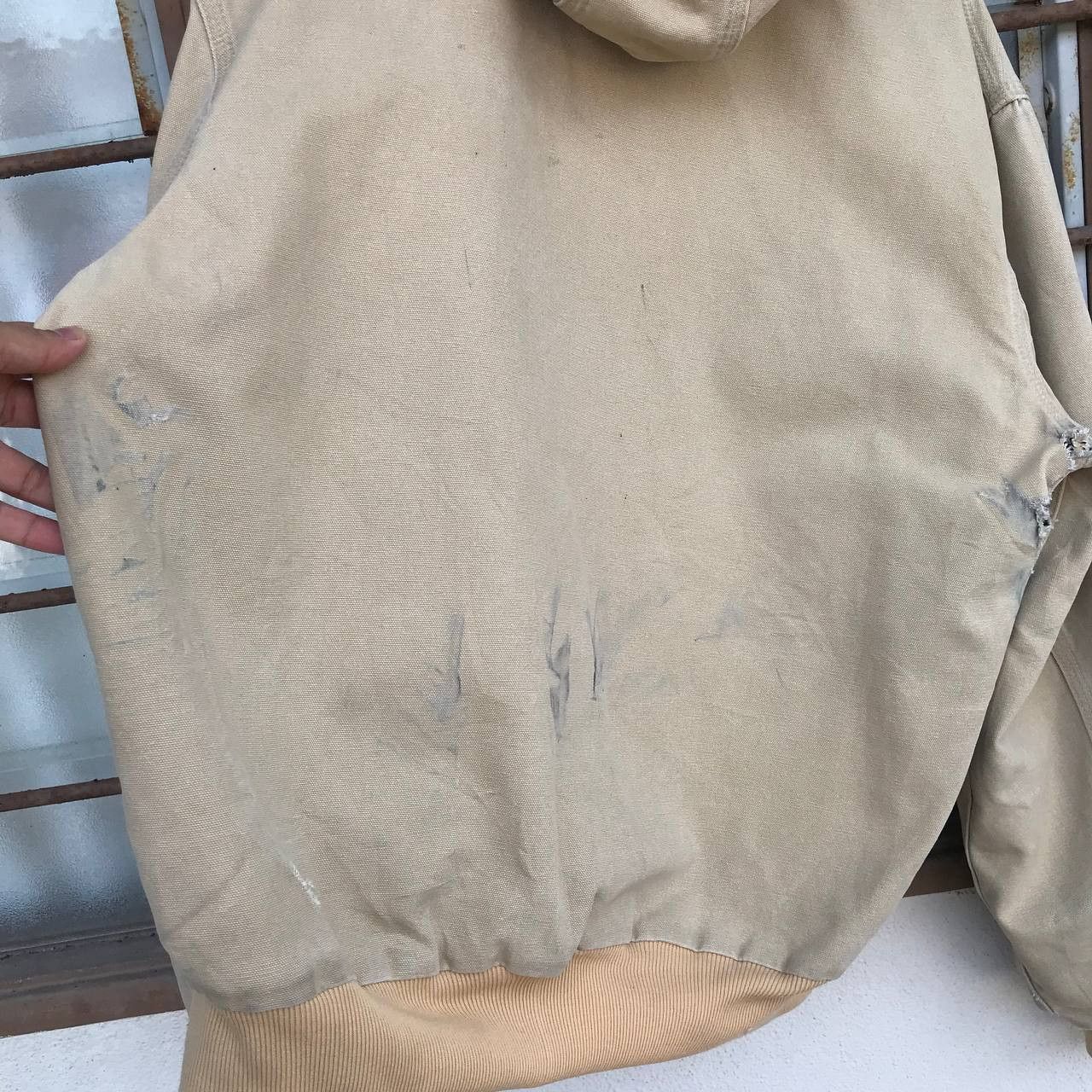 Carhartt × Vintage VINTAGE CARHARTT CANVAS JUMPER TRASHED DISTRESSED HOODIE Size US L / EU 52-54 / 3 - 5 Thumbnail