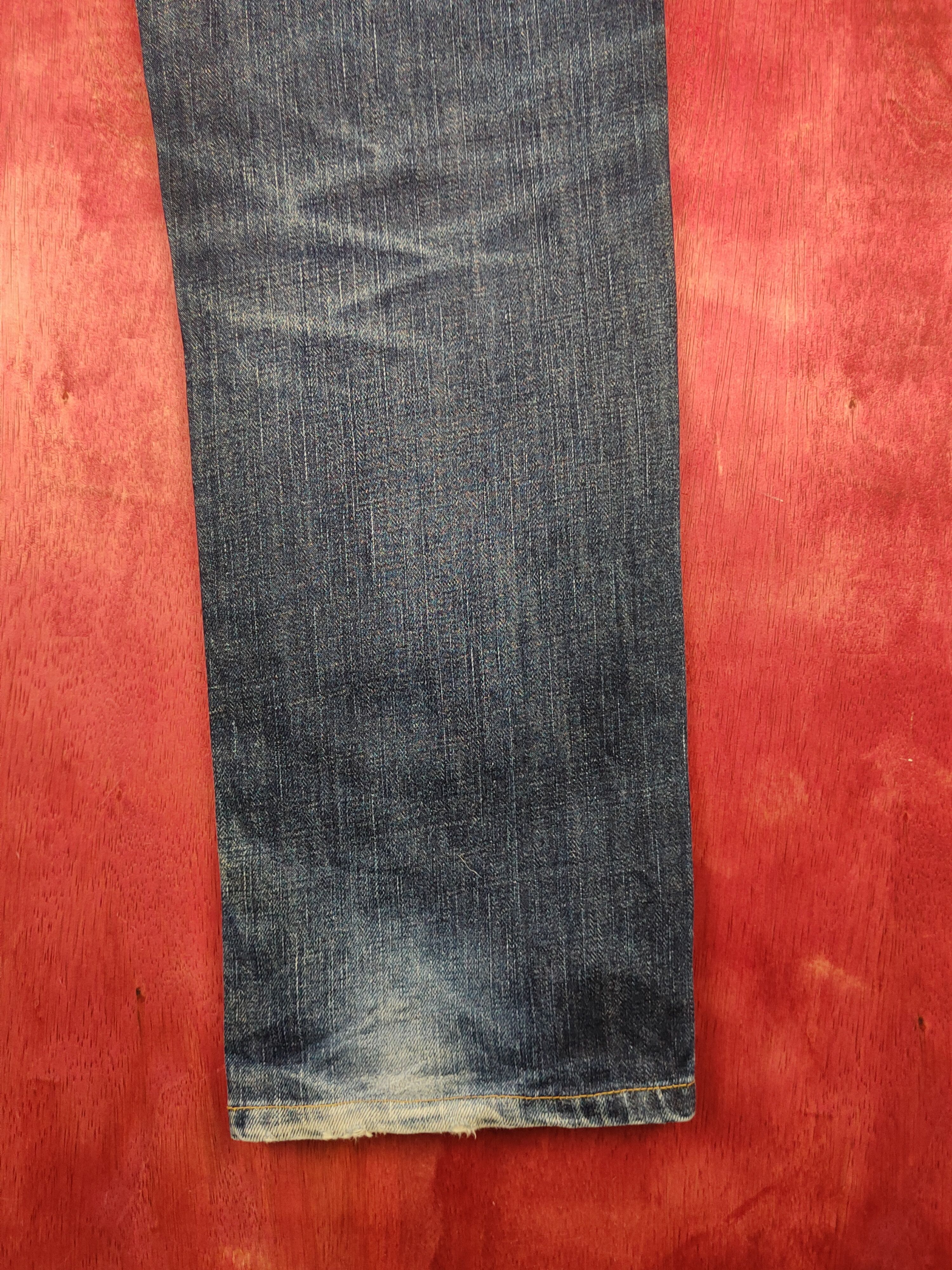 Japanese Brand Uniqlo Dark Blue Distressed Ripped Jeans #S1678 Size US 32 / EU 48 - 13 Thumbnail