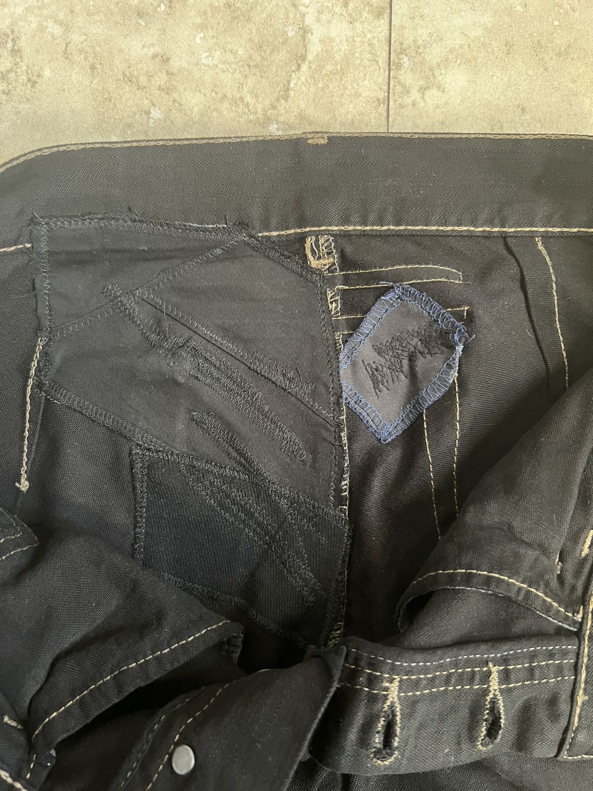 Rick Owens × Rick Owens Drkshdw AW06 ‘Dustulator’ Bootcut Spiral Denim in Darkshadow Size US 31 - 2 Thumbnail