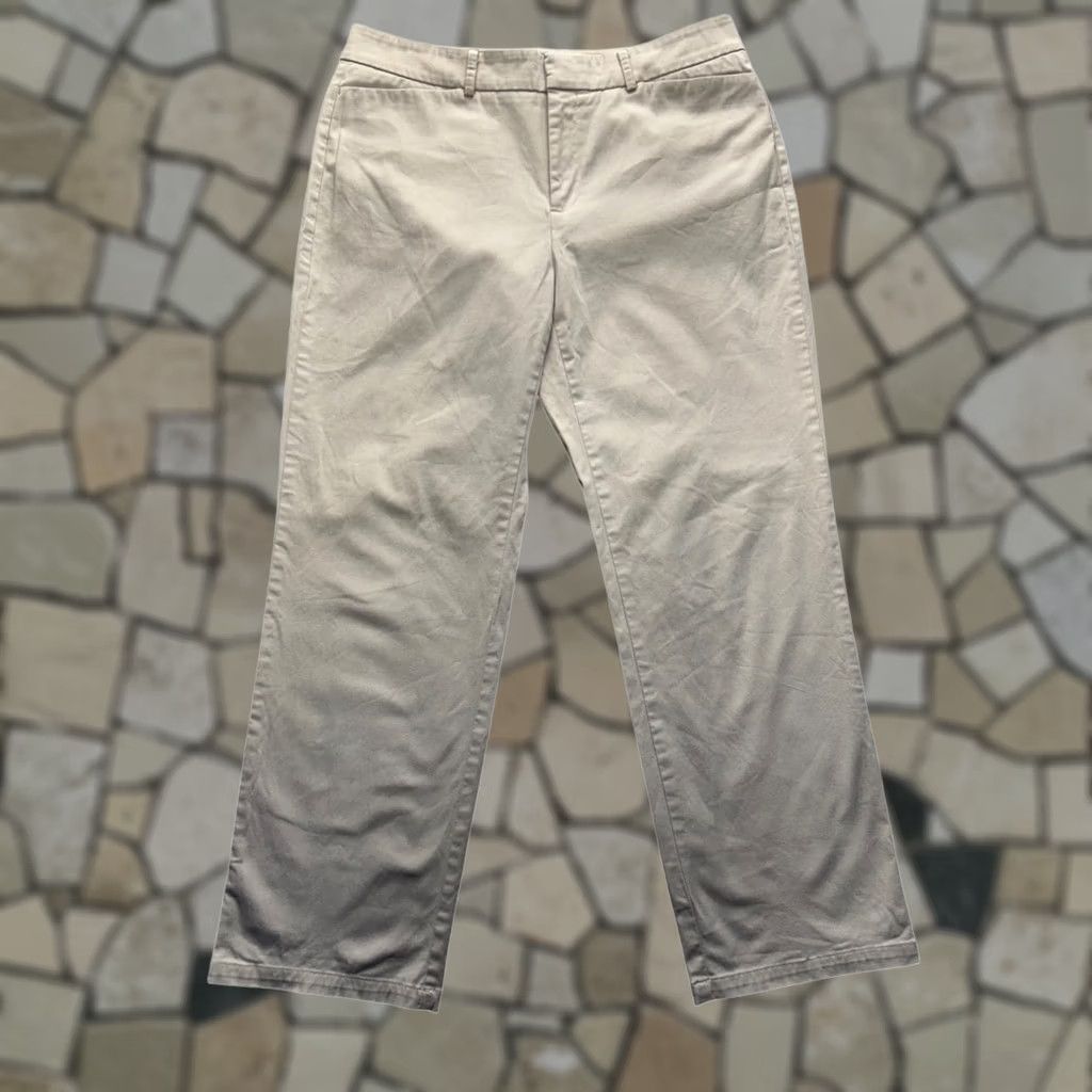 Dockers DOCKERS Pants Khakis WOMENS 12P Medium Beige Straight Flat Front Zip Cash? Size 34" / US 12 / IT 48 - 1 Thumbnail