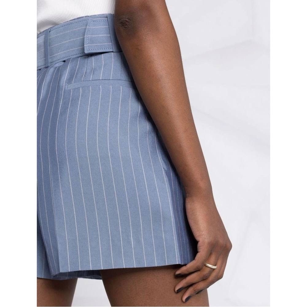 Sandro Sandro Women's Blue Striped High Pleated Shorts, Size 34/XS Size 24" / US 00 / IT 34 - 2 Thumbnail