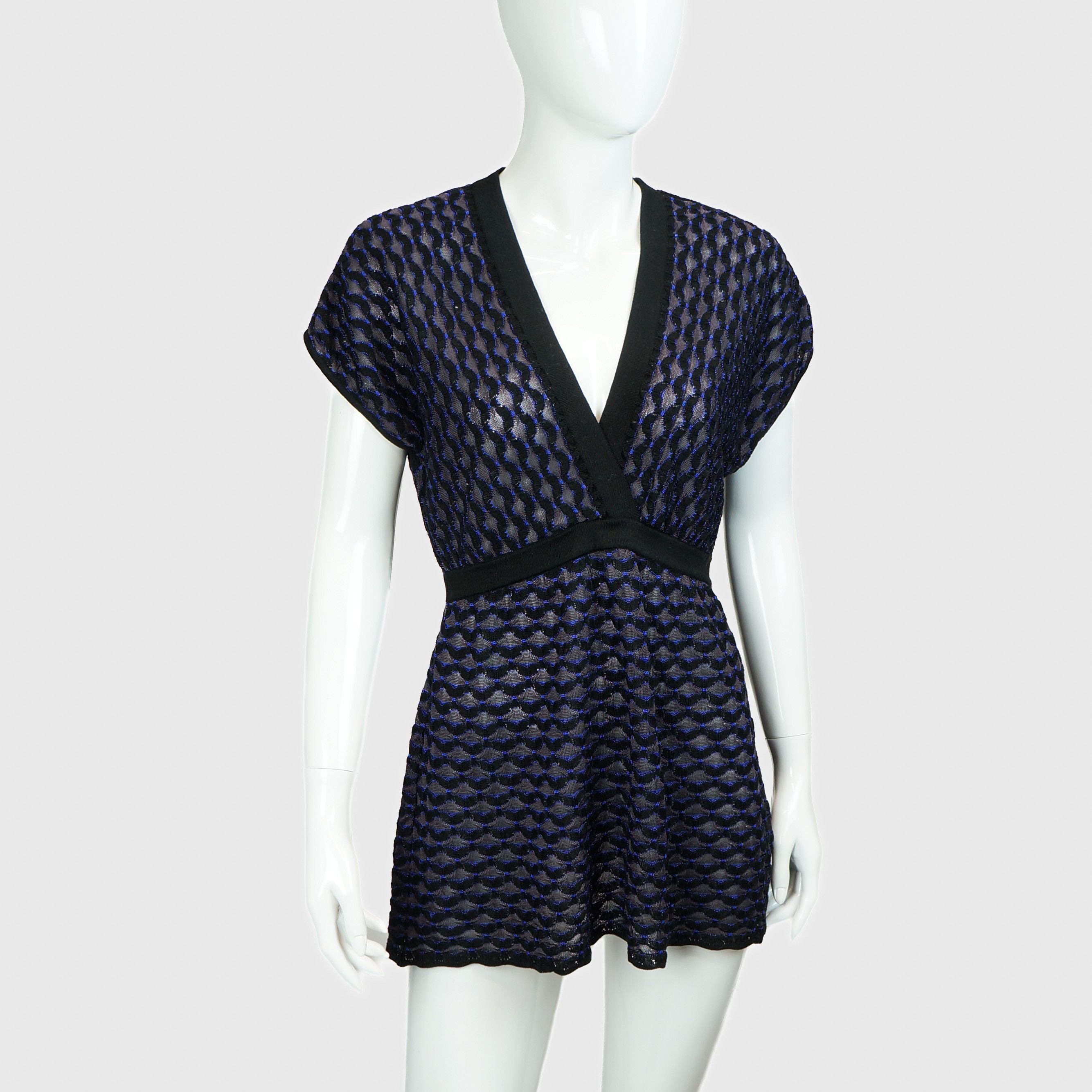 Missoni MISSONI Blue Dress Vintage 90s 00s Size S / US 4 / IT 40 - 1 Thumbnail