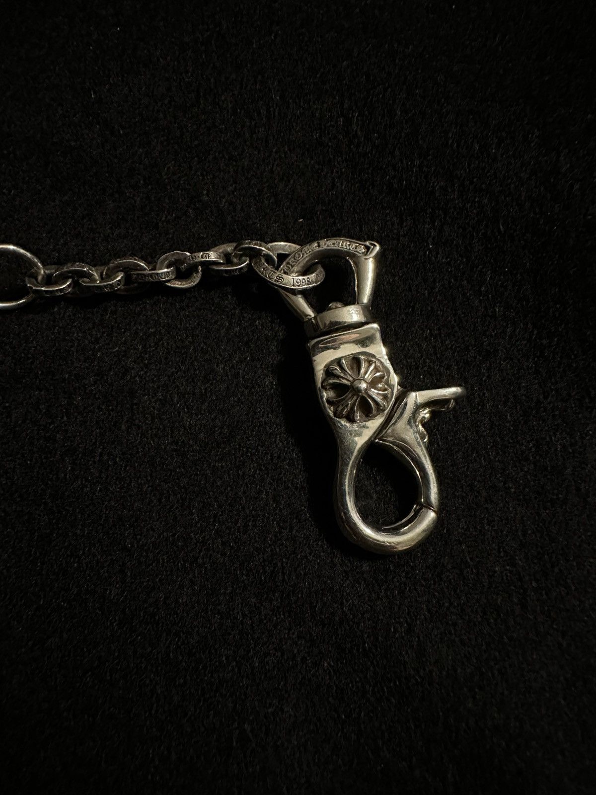 Chrome Hearts Chrome Hearts Leather Coin Purse w/ Clip Chain – Black Size ONE SIZE - 2 Thumbnail