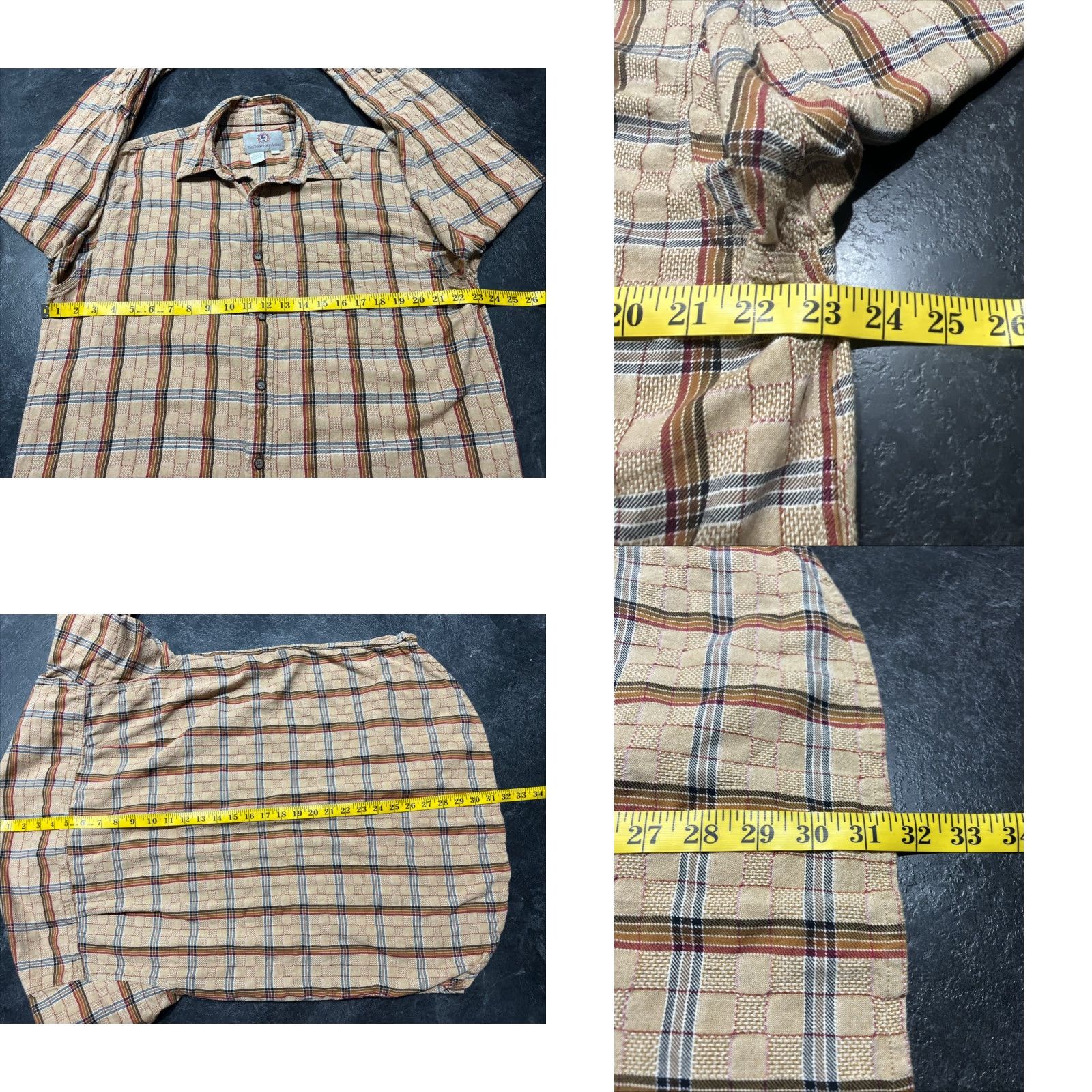 The Territory Ahead Territory Ahead Shirt Mens L Beige Long Sleeve Plaid Classic Preppy Size US L / EU 52-54 / 3 - 8 Thumbnail