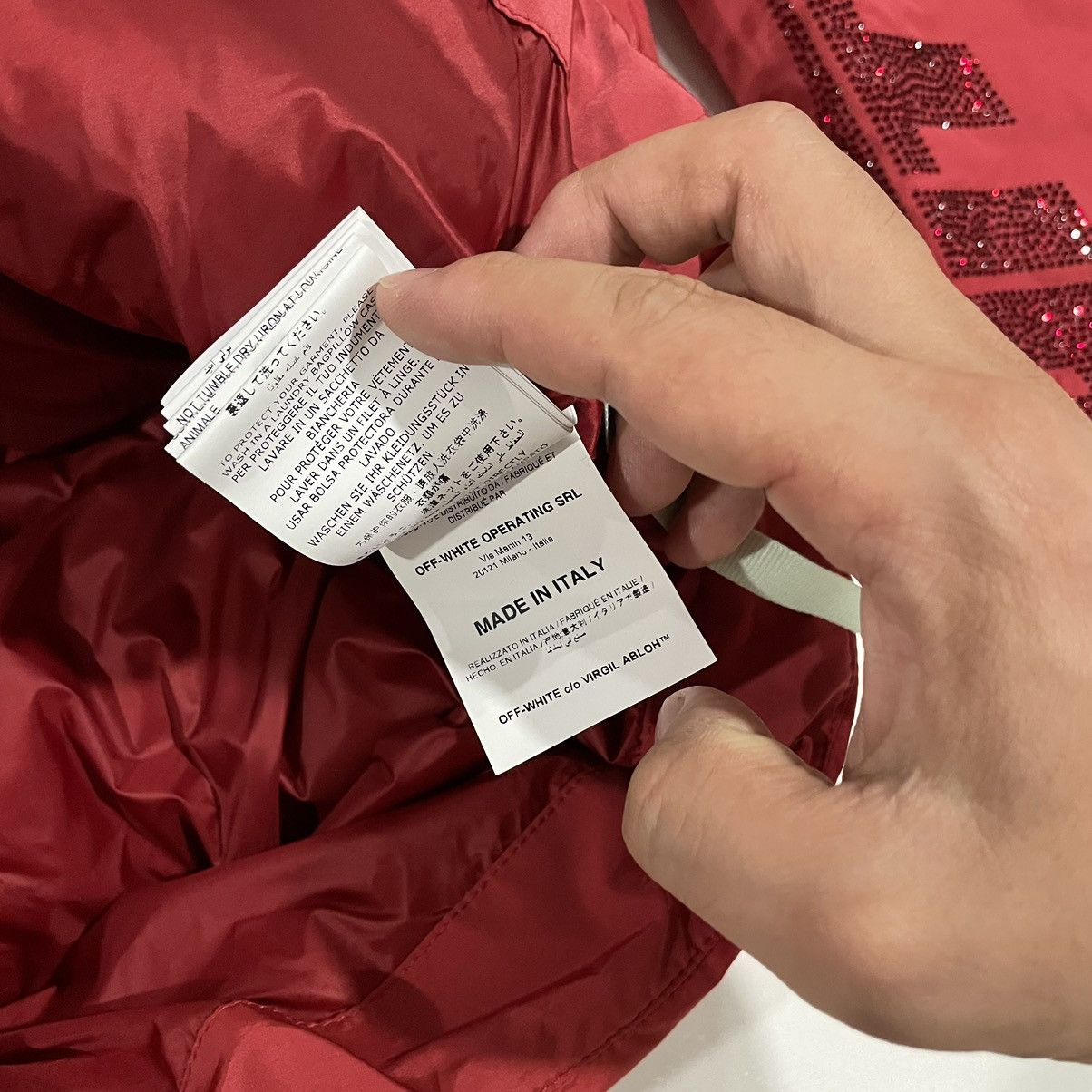 Off-White Off-White red diamond logo detachable puffer jkt Size US L / EU 52-54 / 3 - 13 Thumbnail