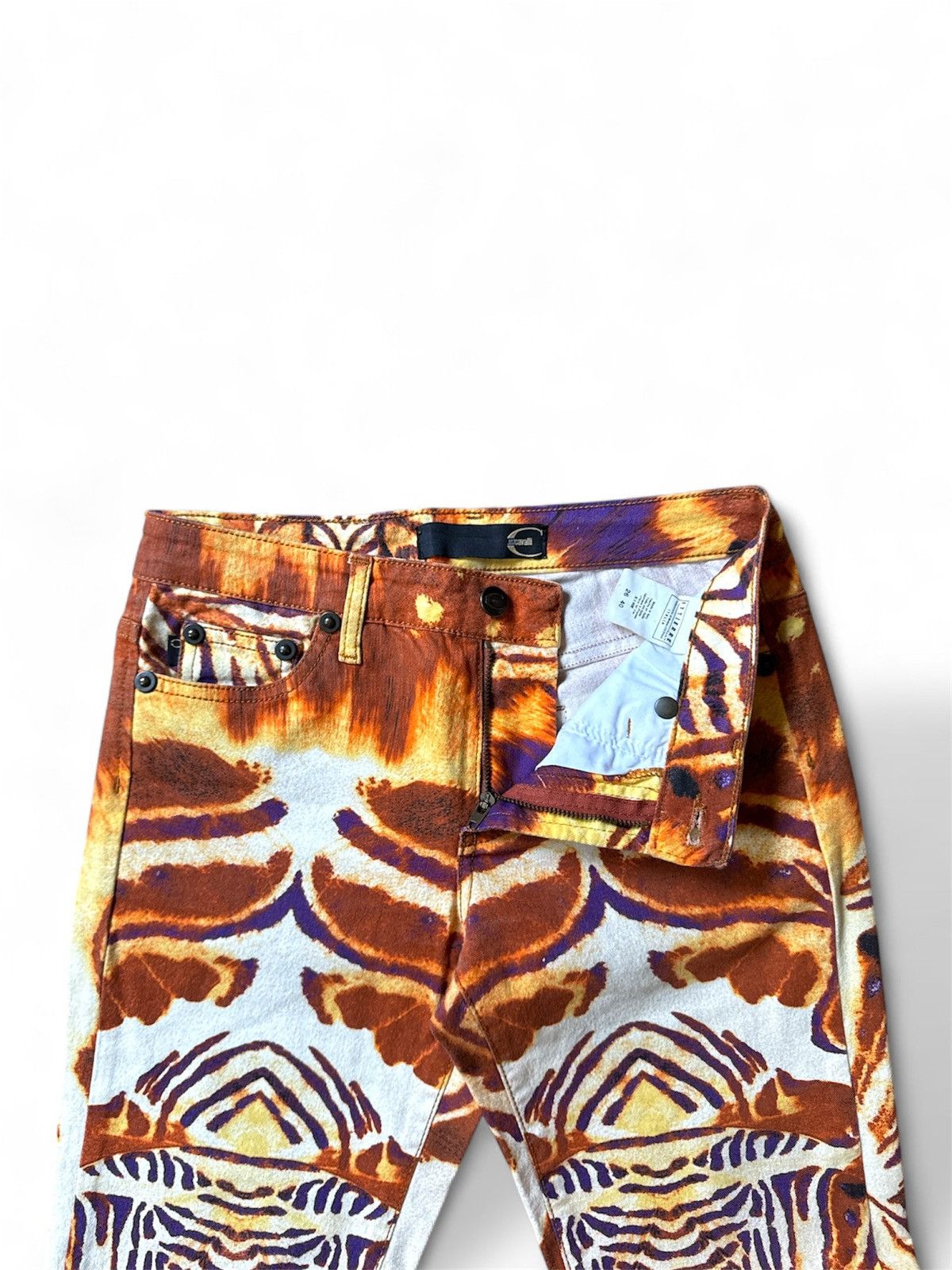 Just Cavalli Just Cavalli Roberto Cavalli 00s Zebra Psychedelic Jeans Size 26" / US 2 / IT 38 - 2 Thumbnail