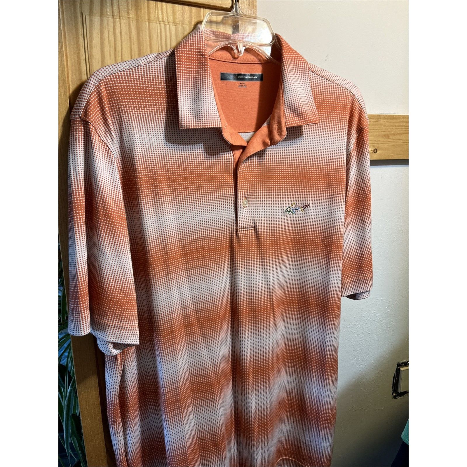 Greg Norman Greg Norman XL Polo Polyester Pima Cotton Blend White Orange Size US XL / EU 56 / 4 - 7 Thumbnail