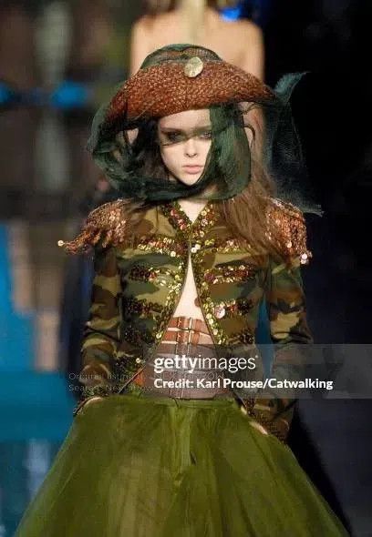 Jean Paul Gaultier Jean Paul Gaultier Camo Printed Stretch Top. Size S / US 4 / IT 40 - 5 Thumbnail