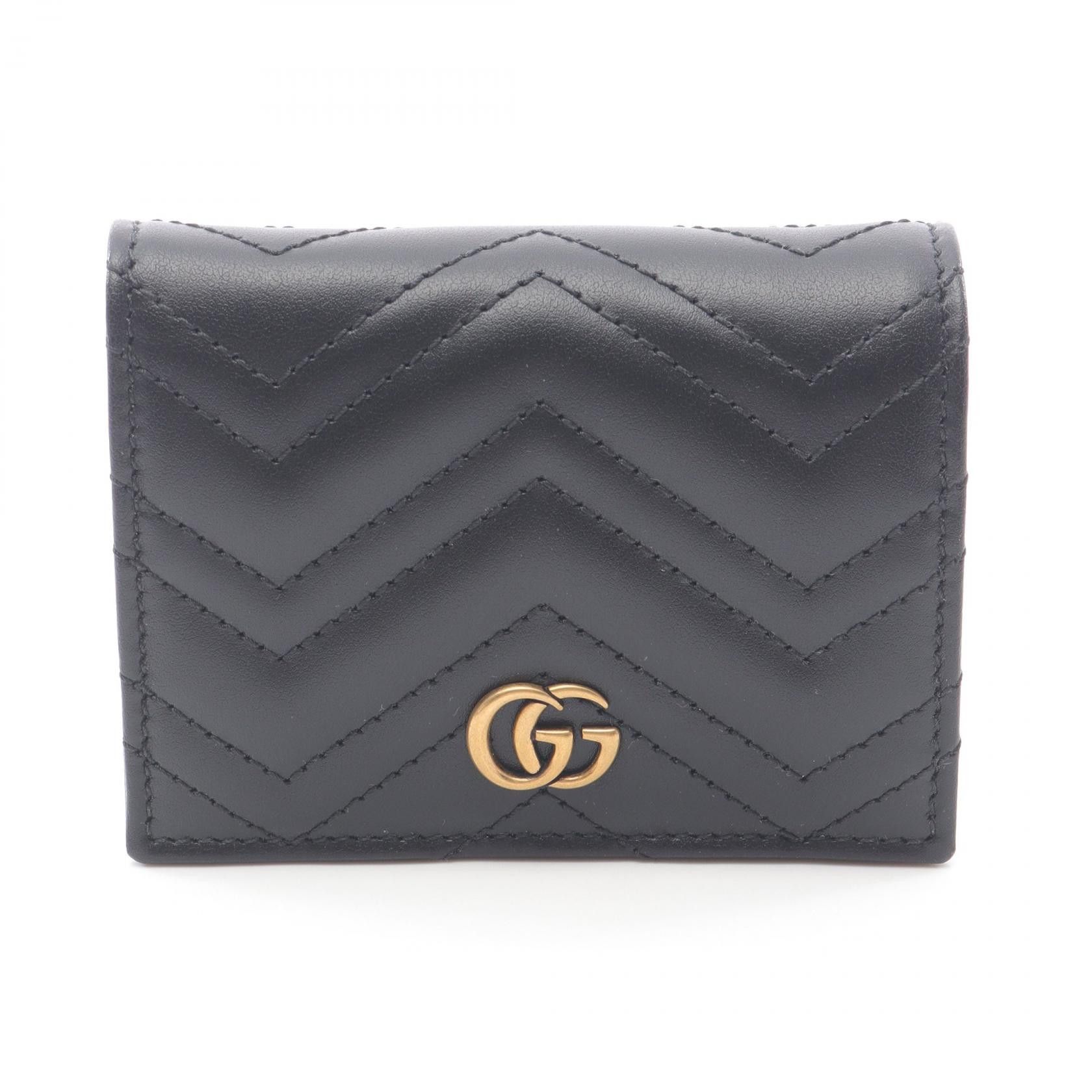 Gucci Gucci Gucci GG Marmont Leather Wallet Leather Short Wallet 466492DTD1T1000 Size ONE SIZE - 1 Thumbnail