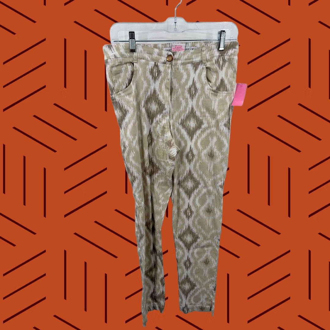 Vintage VINTAGE Gretchen Scott Printed Pants Tan Medium Regular Size 32" / US 10 / IT 46 - 1 Thumbnail