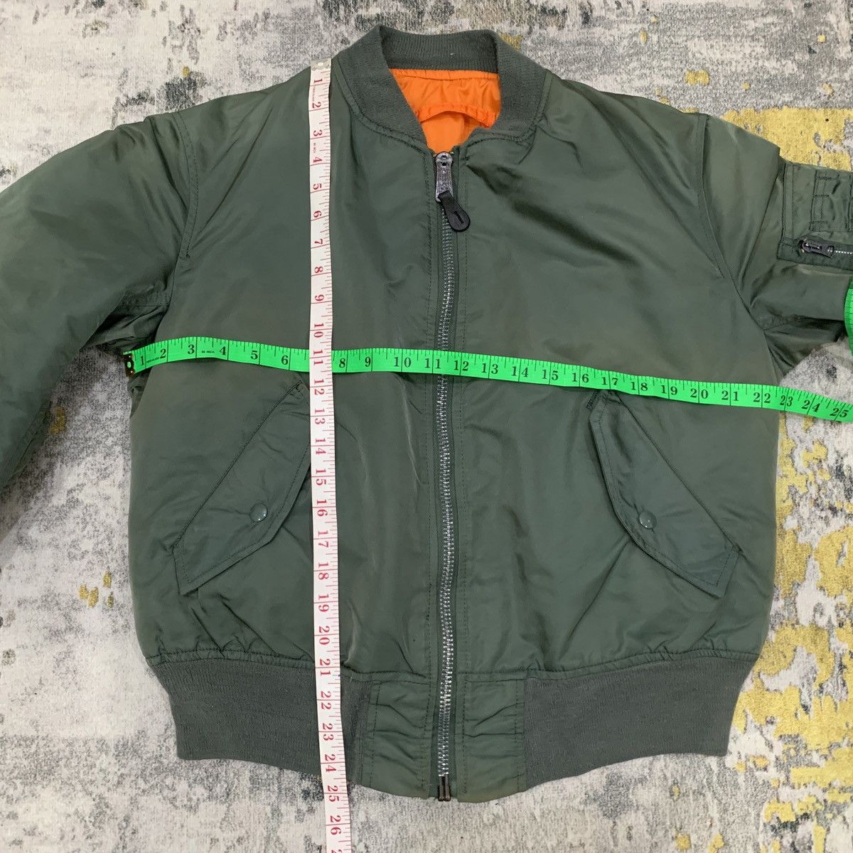 Alpha Industries Vintage USAF MA 1 Reversible Flight Bomber Jacket Size US M / EU 48-50 / 2 - 3 Thumbnail