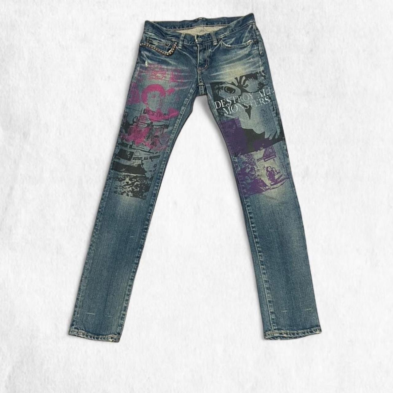 Hysteric Glamour RARE Hysteric Glamour x Destroy All Monster 👿 lowrise jeans Size 26" / US 2 / IT 38 - 1 Thumbnail