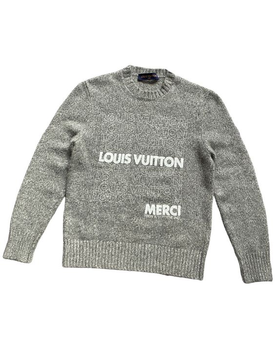 Louis Vuitton Multicolor Monogram Jacquard Pullover Grey. Size Xs