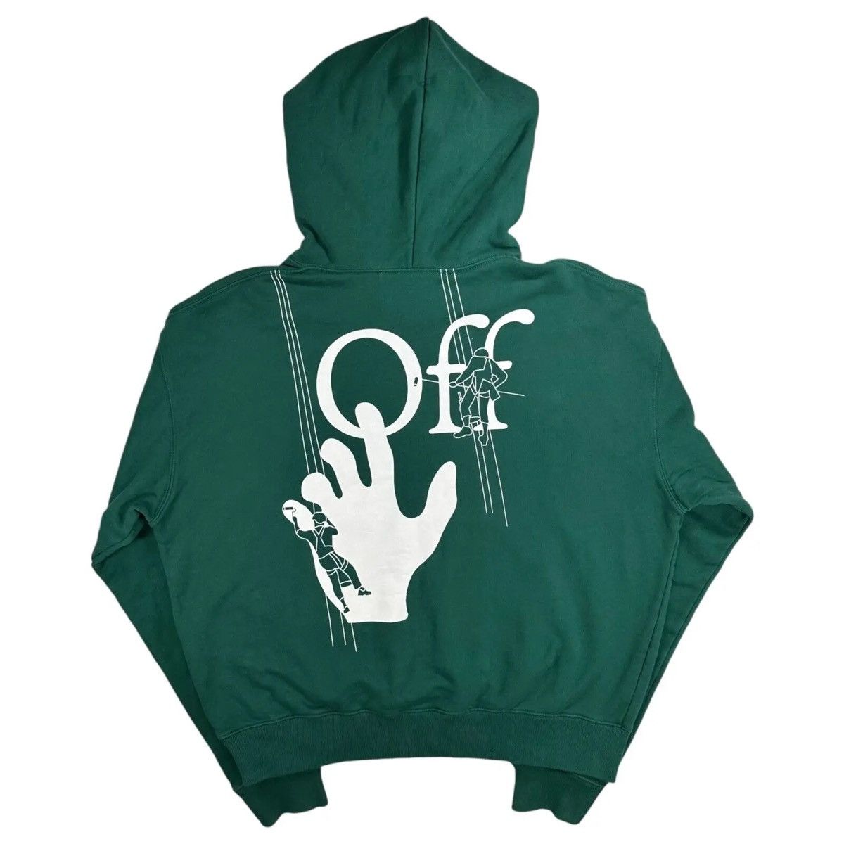 Off-White Off-White Green Hand Painters Hoodie Size US XS / EU 42 / 0 - 1 Thumbnail