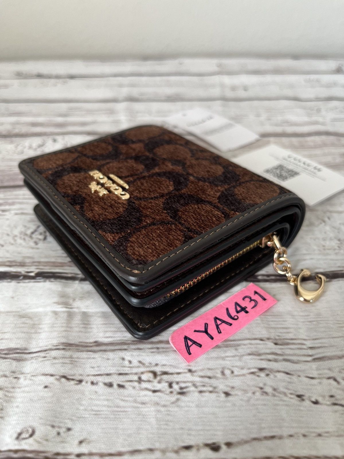 Coach Coa Snap Wallet In Signature Chenille Size ONE SIZE - 4 Thumbnail