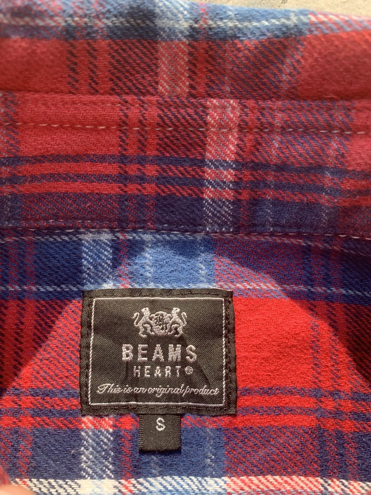 Beams Plus Beams Heart Flannel Tartan Shirt Size M / US 6-8 / IT 42-44 - 3 Thumbnail