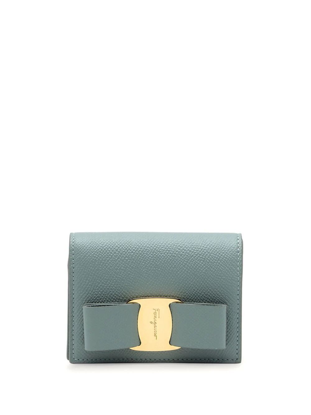 image of Salvatore Ferragamo Vara Bow Wallet in Blue, Women's