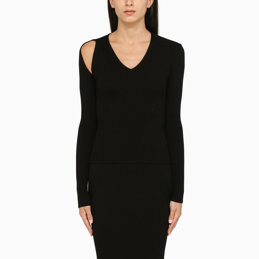 image of Alexander Mcqueen O1D2Blof01223 Jersey In Black, Women's (Size XS)
