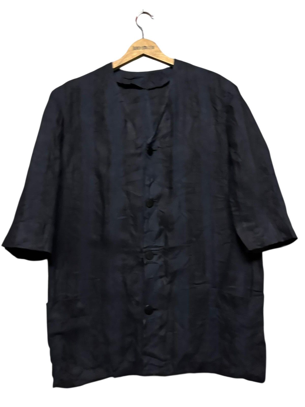 Y's for Men Vtg💥80’s Y’s Yohji Yamamoto Border Indigo Wool Blend Jacket Size US M / EU 48-50 / 2 - 2 Thumbnail