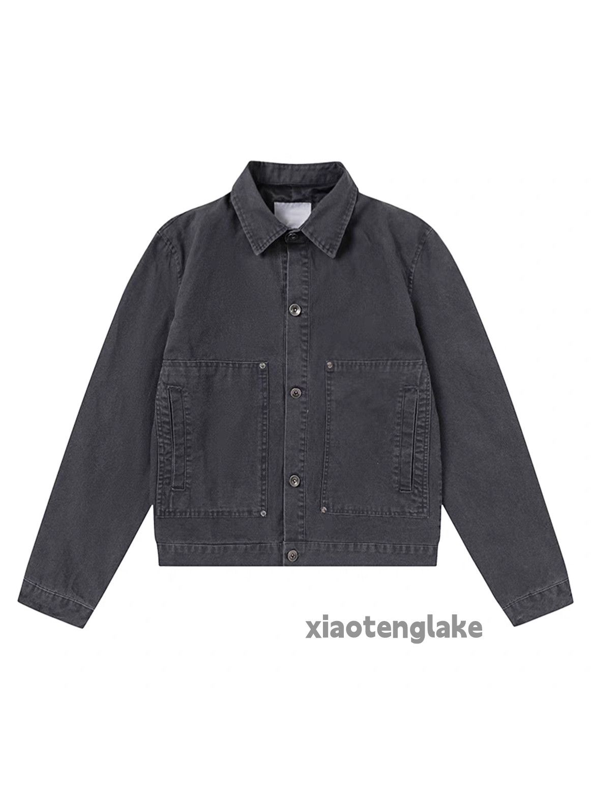 Vintage Utility washed faded loose carpenter workwear jacket Size US L / EU 52-54 / 3 - 2 Thumbnail
