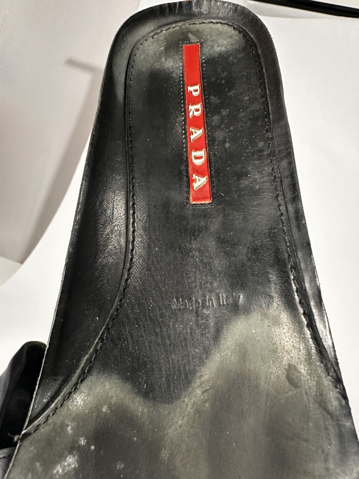 Prada PRADA MILANO 4D2008 LOGO STAMP VAMP DRIVING LOAFER. Size US 8 / EU 41 - 13 Thumbnail